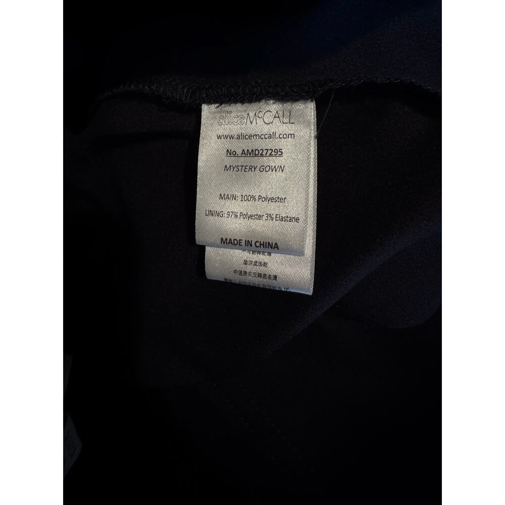 ALICE MCCALL Mystery Dress Gown Off Shoulder Ruffle Navy Ocean Blue US 4 - Picture 9 of 10